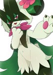 anthro biped breasts female fur green_body green_fur medium_breasts pawpads pink_body pink_eyes solo rumine nintendo pokemon generation_9_pokemon meowscarada pokemon_(species) absurd_res hi_res