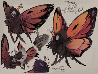 4_fingers ambiguous_feral ambiguous_gender angry antennae_(anatomy) black_antennae black_body blush cross-popping_vein crown duo eyebrows eyelashes eyes_closed eyespots female female/ambiguous feral fingers frown grin headgear heart_symbol insect_wings laugh love lying markings monotone_body on_front orange_wings pupils ruff simple_background slit_pupils smile solo teeth text tongue tongue_out toothy_grin white_background wings young young_ambiguous young_feral azurfishe disney hoppers_(disney) pixar insect_queen_(hoppers) titus_(hoppers) arthropod butterfly caterpillar insect larva lepidopteran monarch_butterfly 2026 4:3 digital_media_(artwork) english_text hi_res mother_(lore) mother_and_child_(lore) mother_and_son_(lore) parent_(lore) parent_and_child_(lore) parent_and_son_(lore) son_(lore)