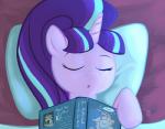1trick 2016 book discord_(mlp) english_text equid equine eyes_closed female feral friendship_is_magic hair hasbro horn lying mammal my_little_pony mythological_creature mythological_equine mythology on_back pillow sleeping solo starlight_glimmer_(mlp) text unicorn unicorn_horn
