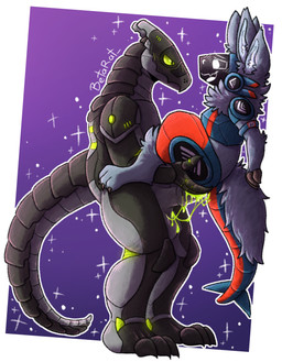4_ears against_surface anal animal_genitalia animal_penis anthro armband armor balls blue_body blue_fur blush blush_lines bodily_fluids bodily_fluids_in_ass claws colored_cum cum cum_in_ass cum_inside cum_on_balls cum_on_penis cum_string duo equine_genitalia equine_penis eye_contact fur genital_fluids genitals green_cum green_eyes grey_body holding_partner long_tail looking_at_another looking_at_partner machine male male/male medial_ring multi_ear penis smile standing tail unusual_bodily_fluids unusual_cum unusual_genital_fluids white_eyes betarat protogen robot robot_anthro synth_(vader-san) absurd_res hi_res shaded