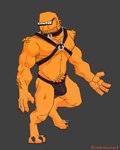 anthro anthrofied bulge claws clothing eyeless harness jockstrap male muscular smile solo underwear genericboxhead ben_10 cartoon_network wildmutt alien mammal vulpimancer hi_res