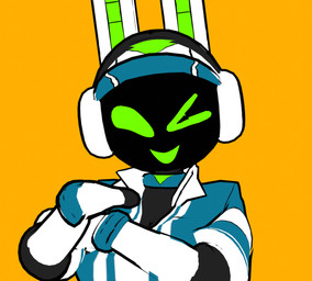 anthro choker clothing electronics female green_eyes green_mouth hat headgear headphones headwear jacket jewelry machine necklace one_eye_closed open_mouth open_smile rabbit_ears raised_arm screen screen_face smile solo topwear visor_cap wink soundsgood_(artist) project_turboblast tempo_(project_turboblast) lagomorph leporid mammal rabbit robot robot_anthro 3d_(artwork) blender_(artwork) bust_portrait digital_media_(artwork) icon portrait