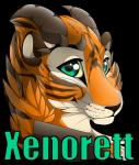 anthro fur horn looking_at_viewer male simple_background smile solo text transparent_background gard3r xenorett felid hybrid mammal pantherine tiger alpha_channel english_text