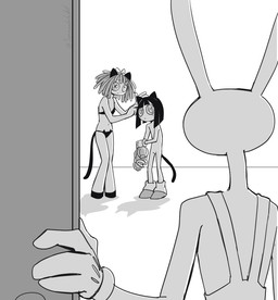 buttplug buttplug_tail cat_ear_panties cat_tail caught caught_in_the_act caught_off_guard clothing duo fake_cat_ears fake_cat_tail fake_ears fake_tail female larger_female larger_male male male/female nude nude_female plug_(sex_toy) rag_doll_(toy) sex_toy size_difference smaller_female surprised tail undressing undressing_self somnambulaart glitch_productions the_amazing_digital_circus jax_(tadc) pomni_(tadc) ragatha_(tadc) humanoid lagomorph leporid mammal rabbit digital_media_(artwork) hi_res