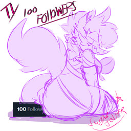anthro bdsm bondage bound butt facesitting female female/female ribbons sitting_on_another solo sugarjester bandai_namco digimon canid digimon_(species) mammal renamon 1:1 absurd_res hi_res