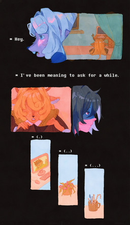 anthro blonde_hair brown_body brown_fur computer dialogue duo electronics female fur hair inside male sitting text jazlyn_jin deltarune undertale_(series) kris_dreemurr noelle_holiday deer human mammal new_world_deer reindeer 2025 comic english_text hi_res
