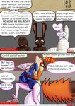 absurd_res albinefox anthro canid canine cartoon_violence collar comic disney english_text fan_character female fox george_floyd_protest group hi_res humor judy_hopps lagomorph leporid lol_comments male mammal marshmallow_(albinefox) news news_report nick_wilde politics rabbit racism red_fox simple_background tattoo text thick_thighs true_fox wide_hips zootopia