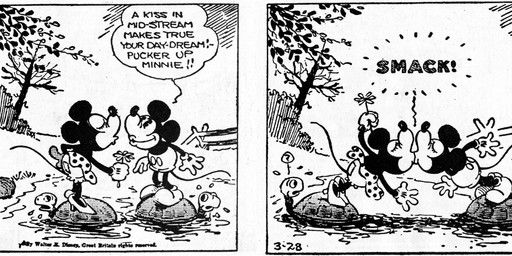 4_fingers ambiguous_gender anthro bottomwear clothed clothing dialogue eyelashes female feral fingers flower footwear gloves group handwear high_heels kiss_on_lips male male/female motion_lines open_mouth outside plant question_mark shoes skirt speech_bubble tail text tree water wet walt_disney_(artist) win_smith disney public_domain mickey_mouse minnie_mouse reptile scalie turtle 1930 20th_century absurd_res ancient_art black_and_white comic dated english_text hi_res long_image monochrome signature wide_image