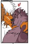 2018 aftercare afterglow amber_(sprrigs-) anthro breasts canid canine canis cuddling duo embrace ethiopian_wolf eyes_closed female flowerwater heart_symbol hug male male/female mammal nipples nude simple_background sprrigs teeth white_background wolf