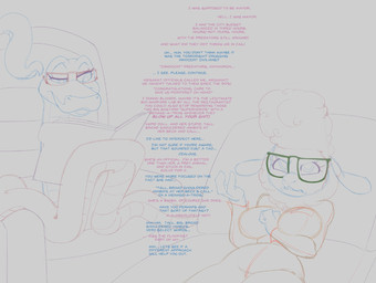 anthro breasts color_coded_text dialogue duo eyewear female feral folder glasses lying on_back prison_uniform profanity speciesism therapy khreis disney zootopia dawn_bellwether bovid caprine mammal reptile scalie sheep snake 2025 hi_res spot_color