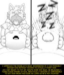 anthro black_and_white comic duo female fidchellvore generation_1_pokemon generation_4_pokemon hildegard_(fidchellvore) lucario monochrome nintendo pokemon pokemon_(species) snorlax vore