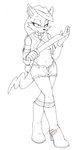 anthro boots bottomwear breasts clothed clothing cutoffs denim denim_bottomwear denim_clothing fangs female footwear fur fur_tuft hair hat headgear headwear high_heeled_boots high_heels machete melee_weapon piercing shoes shorts simple_background solo teeth topwear tuft vest weapon blizzardwolf archie_comics sega sonic_the_hedgehog_(archie) sonic_the_hedgehog_(comics) sonic_the_hedgehog_(series) nicolette_the_weasel mammal mustelid musteline true_musteline weasel 2017 digital_media_(artwork) hi_res monochrome