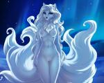 anthro anthrofied blue_eyes breasts detailed_background female fur genitals hair looking_at_viewer multi_tail night nipples nude open_mouth pokemorph pussy sky slim small_waist smile snow solo tail white_body white_fur acino_(artist) ts-cat nintendo pokemon vesta_(acino) alolan_form alolan_ninetales canid canine generation_7_pokemon mammal pokemon_(species) regional_form_(pokemon) 2020 5:4 artist_collaboration digital_media_(artwork)