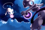 amazing ambiguous_gender anthro blue_eyes cloud duo energy eye_contact feral fight flying jiayi legendary_pokémon mew mewtwo nintendo pink_body pokémon purple_eyes sky video_games white_body
Rating: Safe
Score: 16
User: Gilda_The_Gryphon
Date: September 17, 2012
