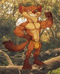 4_fingers 4_toes anthro arm_tuft belly big_biceps big_deltoids big_head big_mouth_(anatomy) big_muscles big_pecs black_claws blind_eye blue_eyes brown_arms brown_body brown_ears brown_feet brown_fingers brown_fur brown_hands brown_legs brown_markings brown_neck brown_nose brown_tail brown_toes chest_tuft claws clothed clothed_anthro clothed_male clothing day deltoids dipstick_tail dwarfism elbow_tuft eye_scar facial_scar feet fingers fist flexing flexing_bicep flexing_flexor_carpi forearm_muscles fur gums hand_on_hip huge_muscles huge_pecs humanoid_hands light looking_away male male_anthro manly markings multicolored_body multicolored_fur muscular muscular_anthro muscular_arms muscular_male navel obliques open_mouth open_smile outside pecs photo_background pink_gums pink_inner_ear plantigrade pose pubes quads scar serratus short short_anthro short_male smile solo standing tail tail_markings tail_tuft tan_belly tan_body tan_chest tan_fur tan_neck tan_pubes three-quarter_view toes topless topless_anthro topless_male trapezius tuft two_tone_body two_tone_fur two_tone_neck bristol blue_sky_studios ice_age_(series) buck_(ice_age) mammal mustelid musteline true_musteline weasel 2022 absurd_res alternate_version_at_source colored full-length_portrait hi_res photography_(artwork) portrait shaded