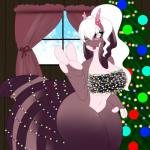 anthro big_breasts breasts christmas_decorations christmas_lights christmas_tree curtains female freckles hair holidays horn huge_breasts looking_at_viewer pink_eyes plant simple_background snow solo tongue tongue_out tree white_hair window wynterowens christmas mythology coco cetacean dolphin dragon hybrid mammal marine mythological_creature mythological_scalie oceanic_dolphin orca scalie toothed_whale 1:1 absurd_res hi_res