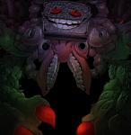 black_background electronics male nightmare_fuel not_furry plant red_sclera simple_background solo teeth television vines what what_has_science_done where_is_your_god_now daroshioclock undertale undertale_(series) photoshop_flowey eldritch_abomination elemental_creature flora_fauna monster animated lol_comments short_playtime