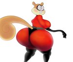 anthro big_breasts big_butt blush breasts buckteeth butt clothing cosplay domino_mask dot_eyes eyemask eyewear female gloves handwear huge_breasts huge_butt legwear mask presenting presenting_hindquarters simple_eyes skinsuit solo tan_body teeth thigh_highs tight_clothing barrybbeesly disney nickelodeon pixar spongebob_squarepants the_incredibles helen_parr sandy_cheeks mammal rodent sciurid tree_squirrel 2023 absurd_res hi_res