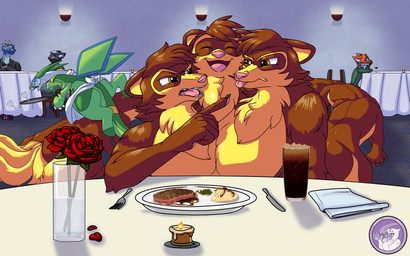 3_heads beef date dinner flower food humor meat multi_head plant rose_(flower) steak taurtrain train unlimited vehicle waiter hyperchibiabsol mythology nintendo pokemon canid canine domestic_cat domestic_ferret dragon felid feline felis flygon fox generation_3_pokemon generation_5_pokemon hybrid long_taur mammal multi_taur mustelid musteline mythological_creature mythological_scalie pokemon_(species) scalie serperior taur true_musteline weasel 16:10 absurd_res hi_res widescreen