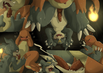 anal anal_fingering animal_genitalia anus bedroom_eyes blush blush_lines bodily_fluids butt claws cum cum_drip cum_in_slit cum_inside cum_on_penis cum_while_penetrated dripping drooling duo ejaculation embarrassed feet fingering foot_fetish foot_lick foot_play genital_fluids genital_slit genitals happy happy_sex licking looking_pleasured lying male male/male narrowed_eyes on_back open_mouth oral penetration penile penile_penetration penis penis_in_slit penis_lick presenting presenting_hindquarters presenting_penis saliva saliva_string seductive sex slit_penetration slit_play spread_slit spreading sweat sweatdrop tail_anus tongue tongue_out qrnrr bandai_namco digimon nintendo pokemon charmander digimon_(species) generation_1_pokemon pokemon_(species) veemon hi_res sketch_page