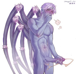 5_eyes athletic athletic_male biped blush bodily_fluids body_blush cum genital_fluids male masturbation multi_eye multi_limb muscular muscular_male solo omogoti_ow animal_humanoid arachnid arachnid_humanoid arthropod arthropod_humanoid humanoid mammal spider spider_humanoid absurd_res colored digital_media_(artwork) hi_res
