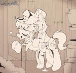 blush clothed clothed_feral clothing duo feral gynomorph gynomorph/male heart_symbol intersex intersex/male male sex papermint papermintus friendship_is_magic hasbro my_little_pony half_baked_apple_(mlp) hayseed_turnip_truck_(mlp) hi_res monochrome