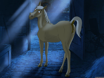 anatomically_correct anatomically_correct_genitalia anatomically_correct_vulva animal_genitalia animal_vulva anus bedroom_eyes blush bodily_fluids brown_body brown_fur butt clitoral_winking clitoris dripping equine_genitalia equine_vulva female female_feral feral fur genital_fluids genitals hair hooves mane narrowed_eyes presenting presenting_hindquarters seductive smile solo stable vaginal_fluid_drip vaginal_fluids vulva white_hair backlash91 conditional_dnp disney the_aristocats frou-frou_(aristocats) equid equine horse mammal 4:3 hi_res