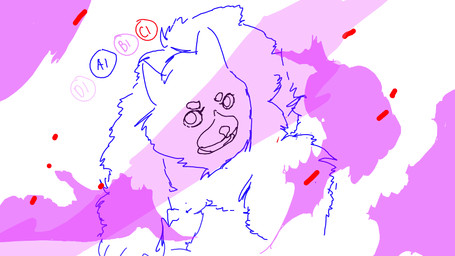 anthro big_arms effects female floppy_ears fluffy hair head_down kneeling on_ground smoke solo wince wind youwant disney pixar turning_red meilin_lee_(turning_red) ailurid mammal red_panda 16:9 animated widescreen