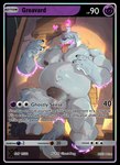 absurd_res anthro candle candle_on_head english_text foreskin game_freak generation_9_pokemon genitals ghost greavard hi_res male muscular muscular_male nintendo nude nude_male penis pokemon pokemon_(species) pokemon_card pokemon_tcg solo spirit text tongue tongue_out zipperhyena