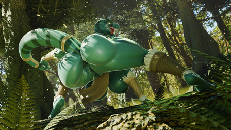 anthro anus bodily_fluids breasts butt clothing dripping female forest forest_background genital_fluids genitals ineffective_clothing log looking_at_viewer looking_back nipples nude plant presenting presenting_hindquarters solo tail tail_grab tongue tongue_out tree vaginal_fluids vulva wet wood dododragon56 chocoscorner_(modeler) fang_(primal) dinosaur prehistoric_species reptile scalie 3d_(artwork) absurd_res blender_(artwork) blender_cycles_(artwork) digital_media_(artwork) hi_res