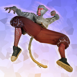 accessory action_pose black_nails bottomwear clothing colored_nails fangs furgonomics grey_body jewelry male nails pose red_body red_skin rope shorts solo tail tail_accessory tail_jewelry tattoo teeth enati_paraskevi epic_games fortnite kozaru_(fortnite) haplorhine japanese_macaque macaque mammal monkey old_world_monkey primate 1:1 3d_(artwork) digital_media_(artwork)