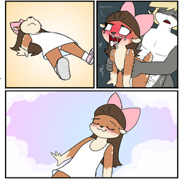 ahegao anthro blush bodily_fluids bow_tie brother_penetrating_sister clothed clothing cum cum_drip cum_from_mouth cum_in_mouth cum_inside dress dripping duo eye_roll female genital_fluids leaking_cum loli looking_pleasured male male/female orgasm panties pink_clothing pink_panties pink_underwear saliva saliva_string sex text underwear upskirt young young_anthro pencil_bolt jerry_(pencil_bolt) pattie_(pencil_bolt) aquatic deer fish hybrid mammal shark comic hi_res meme thai_text translation_request brother_(lore) brother_and_sister_(lore) incest_(lore) sibling_(lore) sister_(lore)