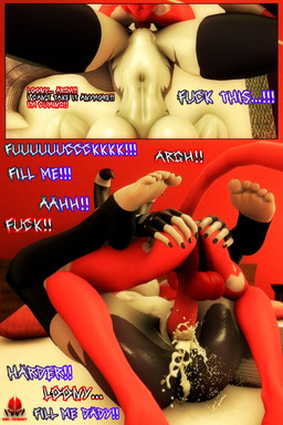 anthro balls bed big_balls big_breasts big_penis bodily_fluids breasts butt butt_grab claws clothed clothing cum cum_in_vagina cum_inside daddy_kink detailed_background dialogue duo faceless_character faceless_female faceless_male female female_penetrated fluffy fluffy_tail from_front_position fur furniture genital_fluids genitals grey_body grey_fur hand_on_butt horn interspecies lying male male/female male_penetrating male_penetrating_female missionary_position multicolored_body multicolored_fur nude on_back on_bed penetration penile penile_penetration penis penis_in_vagina red_body sex tail text thick_thighs two_tone_body two_tone_fur vaginal vaginal_penetration vulva white_body white_fur gearsassassins ludexus_(modeler) hellaverse helluva_boss mythology blitzo_(helluva_boss) loona_(helluva_boss) canid canid_demon canine demon hellhound imp mammal mythological_canine mythological_creature 3d_(artwork) absurd_res comic digital_media_(artwork) english_text hi_res source_filmmaker_(artwork) adopted_(lore) adopted_daughter_(lore) adoptive_father_(lore) pseudo_incest_(lore)