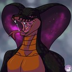 anthro bas bodily_fluids cobra galaxy hood hyperchibiabsol icon nebula open_mouth reptile saliva scales scalie snake