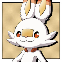 ambiguous_gender anthro arm_tuft big_ears border dotted_background ear_tuft facial_tuft fur glistening glistening_eyes kemono looking_at_viewer neckwear pattern_background pink_body pseudo_clothing red_eyes shoulder_tuft simple_background smile smiling_at_viewer solo tan_background tan_inner_ear tuft white_body white_border white_fur yellow_inner_ear gaogomon nintendo pokemon generation_8_pokemon lagomorph leporid mammal pokemon_(species) rabbit scorbunny 1:1 2022 absurd_res cel_shading digital_drawing_(artwork) digital_media_(artwork) half-length_portrait halftone hi_res portrait shaded