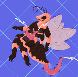 2_penises 2_toes 3_fingers 4_arms animal_genitalia animal_penis antennae_(anatomy) anthro arthropod_abdomen arthropod_abdomen_genitalia arthropod_abdomen_penis bodily_fluids claws cum ejaculation feet fingers fuzzy genital_fluids genitals hemipenes male motion_lines multi_arm multi_genitalia multi_limb multi_penis musk musk_cloud musky_penis orange_body penis simple_background solo sweat tapering_penis toes wings crystalinespider arthropod hymenopteran insect wasp digital_media_(artwork)