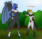 alternate_species animal_genitalia anthro duo female flat_chested genitals male male/female nipples nude pussy sheath size_difference tail text dragonofdarkness13 mythology ed_ryujin laruh canid canine dragon hybrid mammal mythological_creature mythological_scalie scalie english_text