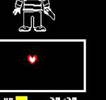 book clothed clothing heart_symbol knife melee_weapon not_furry pattern_clothing pattern_shirt pattern_topwear red_eyes shirt smile striped_clothing striped_shirt striped_topwear stripes style_emulation topwear weapon fatz_geronimo undertale undertale_(series) chara_(undertale) human mammal animated digital_media_(artwork) pixel_(artwork) pixel_animation short_playtime