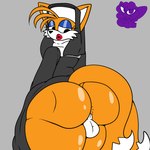 anthro backsack balls big_butt butt clothed clothing crossdressing femboy genitals huge_butt makeup male nun_outfit solo tail pancookie sega sonic_the_hedgehog_(series) miles_prower canid canine fox mammal 1:1 absurd_res hi_res