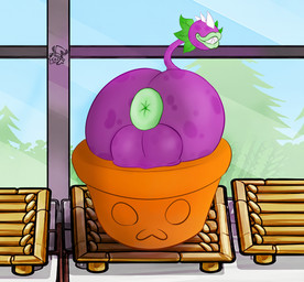 anus balls big_anus big_balls big_butt butt butt_focus flower-pot_(pvz) freckled_butt freckles genitals huge_anus huge_butt lips looking_at_viewer looking_back male plant puffy_anus purple_body purple_skin smile solo teeth foxo_d electronic_arts plants_vs._zombies popcap_games chomper_(pvz) elemental_creature flora_fauna absurd_res hi_res