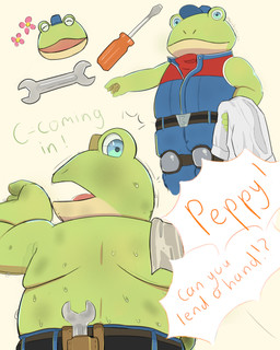 anthro bodily_fluids male male/male solo sweat boubaniq nintendo star_fox slippy_toad amphibian frog 4:5 absurd_res hi_res