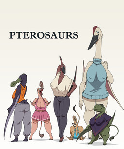 anthro big_breasts big_butt bikini blue_eyeshadow bottomwear breasts butt clothing eyeshadow female group huge_breasts long_beak long_neck makeup membrane_(anatomy) membranous_wings nipple_outline non-mammal_breasts pants short_tail shortstack simple_background size_difference sweater swimwear tail tail_tuft tall thick_thighs topwear tuft two-piece_swimsuit virgin_killer_sweater white_background winged_arms wings arttukorppu meme_clothing azhdarchid dimorphodon prehistoric_species pteranodon pteranodontid pterosaur quetzalcoatlus reptile scalie tapejaroid tropeognathus 5:6 absurd_res hi_res meme