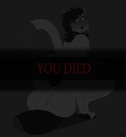 ahegao anthro anus balls big_balls big_penis black_anus black_penis blush butt collar fur genitals hair huge_balls huge_penis hyper hyper_balls hyper_genitalia hyper_penis looking_pleasured male nude open_mouth paws penis presenting puffy_anus simple_background solo spiked_collar spikes thick_thighs white_body white_fur jordo_(artist) dark_souls fromsoftware you_died_(meme) renny_amour domestic_cat felid feline felis mammal hi_res meme