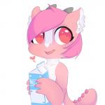 anthro beverage_carton carton container countershading female hair heart_symbol holding_carton holding_container holding_object horn milk_carton milk_container nude open_mouth pink_body pink_eyes pink_hair pink_skin simple_background smile solo tail white_background young young_anthro young_female berseepon09 mythology loli_dragon_(berseepon09) dragon mythological_creature mythological_scalie scalie 1:1 digital_media_(artwork) hi_res