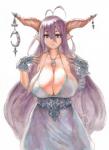 big_breasts breasts cleavage clothed clothing female horn not_furry solo eu03 cygames granblue_fantasy danua draph horned_humanoid humanoid hi_res