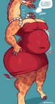 2020 abdominal_bulge anthro areola areola_slip belly big_belly big_breasts breasts clothed clothing cloven_hooves comic curvy_figure dialogue dress english_text female female_pred giraffe giraffe_mom giraffid heart_symbol hi_res hooves jewelry long_neck mammal mature_anthro mature_female meme navel navel_outline neck_bulge necklace nipples oral_vore overweight overweight_anthro overweight_female shyguy9 solo text thick_thighs tight_clothing tight_dress unguligrade_anthro until_it_snaps voluptuous vore