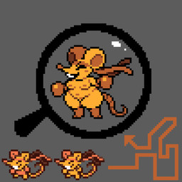 anthro big_ears blush boxing_gloves breasts buckteeth clothing eyes_closed feet female fist fur genitals handwear headgear headwear kerchief magnifying_glass navel nipples nude open_mouth orange_body orange_fur orange_nose paws plant rat_ears rat_tail simple_background slightly_chubby smile solo standing tail teeth thick_thighs vulva wide_hips moronicpixels deltarune undertale_(series) orange_(deltarune) elemental_creature flora_fauna mammal mouse murid murine rat rodent 1:1 absurd_res digital_media_(artwork) hi_res pixel_(artwork)