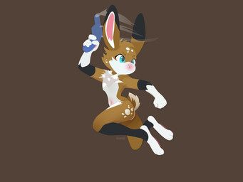 anthro fur gun hair handgun holding_gun holding_object holding_ranged_weapon holding_weapon male ranged_weapon simple_background solo weapon licemill lagomorph leporid mammal rabbit digital_media_(artwork) hi_res