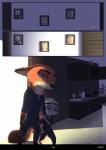 2018 absurd_res anthro canid canine clothed clothing comic dipstick_ears dipstick_tail disney duo ear_markings english_text female fox gloves_(marking) hand_holding hi_res inside judy_hopps lagomorph leg_markings leporid male mammal markings multicolored_ears multicolored_tail nick_wilde rabbit red_fox socks_(marking) sound_effects tail tail_markings text true_fox walking yitexity zootopia