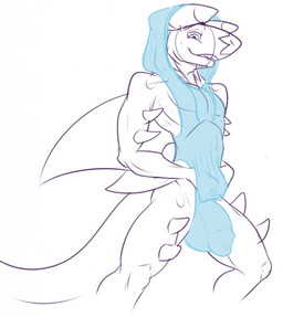 anthro balls big_balls big_bulge big_penis bulge casual_nudity clothing detailed_bulge genitals grin hood hoodie hoodie_leotard leotard looking_at_viewer male one_piece_hoodie one_piece_suit one_piece_top penis smile solo spread_legs spreading tight_bulges topwear conditional_dnp samagthrav2 nintendo pokemon garchomp generation_4_pokemon pokemon_(species) hi_res